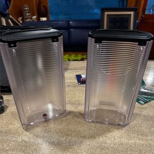 Nespresso Vertuo water tank and capsule basin.